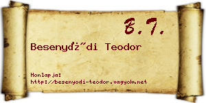 Besenyődi Teodor névjegykártya